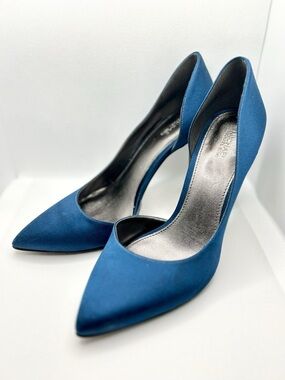 Michael Kors Teal Blue Pointed D'Orsay Heels